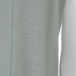 Pre Owned Hermes Grey Printed Cotton Sleeveless Cardigan Dress S