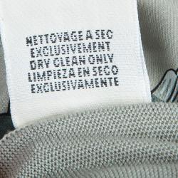 Pre Owned Hermes Grey Printed Cotton Sleeveless Cardigan Dress S