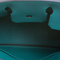 Hermes Malachite Togo Leather Gold Hardware Birkin 30 Bag