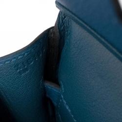Hermes Izmir Blue Togo Leather Gold Hardware Birkin 30 Bag
