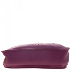 Hermes Cyclamin Clemence Leather Evelyne III GM Bag