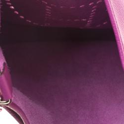 Hermes Cyclamin Clemence Leather Evelyne III GM Bag