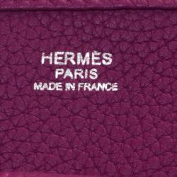 Hermes Cyclamin Clemence Leather Evelyne III GM Bag