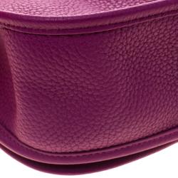 Hermes Cyclamin Clemence Leather Evelyne III GM Bag