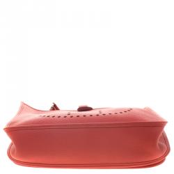 Pre Owned Hermes Bougainvillea Clemence Leather Evelyne III GM Bag