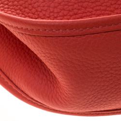 Pre Owned Hermes Bougainvillea Clemence Leather Evelyne III GM Bag