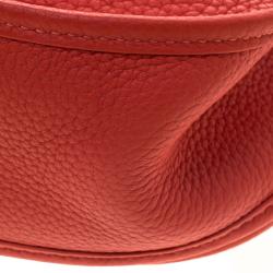 Pre Owned Hermes Bougainvillea Clemence Leather Evelyne III GM Bag