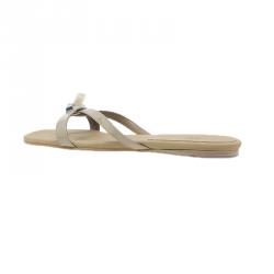 Hermes Beige Patent Corfou Thong Sandals Size 40