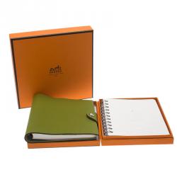 Pre Owned Hermes Green Leather Agenda