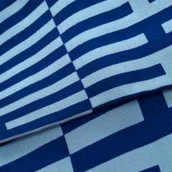 Pre Owned Hermes Indigo Ciel H Print Twilly Silk Bandeau Scarf