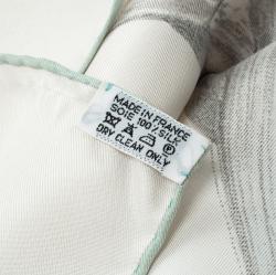 Pre Owned Hermes White Silk A Propos de Bottes Square Scarf
