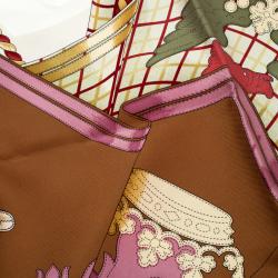 Pre Owned Hermes Multicolor Printed Silk Grande Tenue Henri D'origny Square Scarf