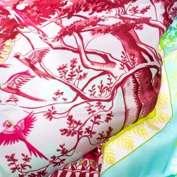 Pre Owned Hermes Aloha Multicolor Printed Silk Square Scarf