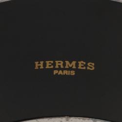 Pre Owned Hermes Printed Extra Wide Enamel Bangle Bracelet