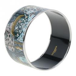 مملوكة مسبقًا أسورة هيرمس طبع إكسترا ويد مينا مطلي بلاديوم 