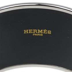 مملوكة مسبقًا أسورة هيرمس طبع إكسترا ويد مينا مطلي بلاديوم 