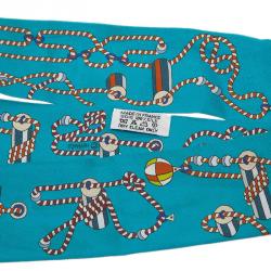 مملوكة مسبقًا وشاح هيرمس تويلي حرير أزرق