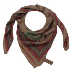 Louis Vuitton Vintage Silk Scarf - Brown - 86cm X 86cm