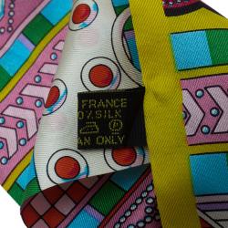 مملوكة مسبقًا Hermes Multicolor Silk Twilly Bandeau