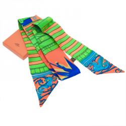 Pre Owned Hermes Multicolor Silk Twilly Bandeau