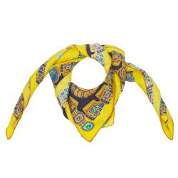 Pre Owned Hermes Multicolor Silk Sous l'Egide de Mars Square Scarf