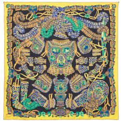 Pre Owned Hermes Multicolor Silk Sous l'Egide de Mars Square Scarf