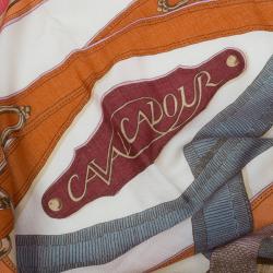 Pre Owned Hermes Multicolor  Silk and Cashmere Blend Cavalcadour Scarf