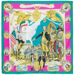Pre Owned Hermes Multicolor Marquis de Lafayette Special Edition Silk Square Scarf