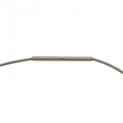 Pre Owned Hermes Cage d'H Blue Enamel Silver Tone Necklace