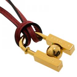 Pre Owned Hermès 2001 L'Homme Peut Embellir La Terre Padlock Gold Tone Pendant Necklace