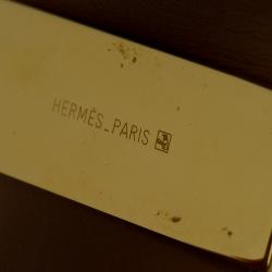 Pre Owned Hermès Collier de Chien Calfskin Leather Gold Plated Bracelet