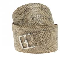 Pre Owned Hermes Beige Python Waist Belt Size 80 CM