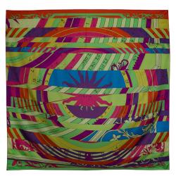Pre Owned Hermes Multicolor Silk Astrologie Nouvelle Square Scarf