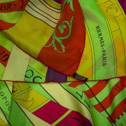 Pre Owned Hermes Multicolor Silk Astrologie Nouvelle Square Scarf
