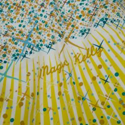 Hermes Yellow Silk Magic Kelly Square Scarf
