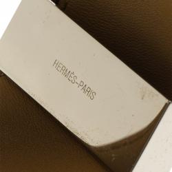 Pre Owned Hermès Collier de Chien Purple Calfskin Leather Palladium Plated Bracelet S