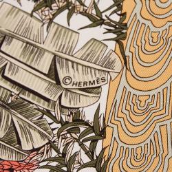 Pre Owned Hermes Green Les Legendes de l'Arbre  Silk Square Scarf