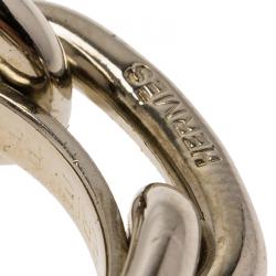 Pre Owned Hermes Regate Silver Permabrass Scarf Ring