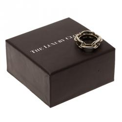 Pre Owned Hermes Regate Silver Permabrass Scarf Ring