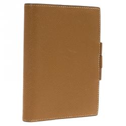 Pre Owned Hermes Brown Epsom Leather Agenda/Notebook PM