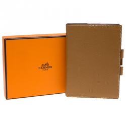 Pre Owned Hermes Brown Epsom Leather Agenda/Notebook PM