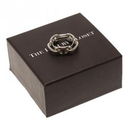 Pre Owned Hermes Regate Silver Permabrass Scarf Ring