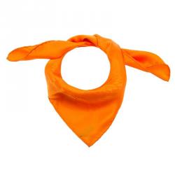 Pre Owned Hermes Orange H Pattern Square Silk Scarf