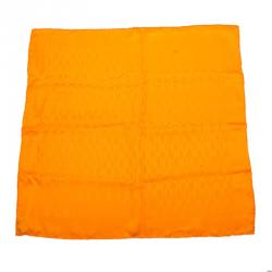 Pre Owned Hermes Orange H Pattern Square Silk Scarf