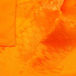 Pre Owned Hermes Orange H Pattern Square Silk Scarf