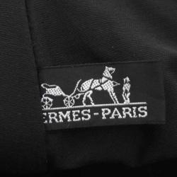 Pre Owned Hermes Black Toile Canvas Bolide Pouch