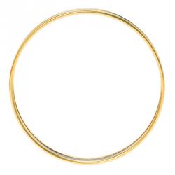 Pre Owned Hermes Turquoise Printed Enamel Gold Plated Narrow Bangle Bracelet 21cm