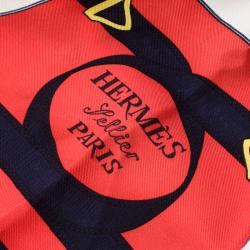 Pre Owned Hermes Multicolor Printed Eperon D'or Silk Square Scarf