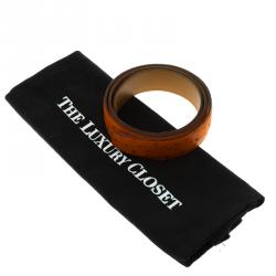 Pre Owned Hermes Orange Ostrich Belt Strap 85 CM