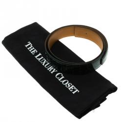 Pre Owned Hermes Green Porosus Crocodile Leather Belt Strap 90 CM